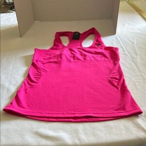 Vibrant Pink Fitted Sleeveless Tank Top